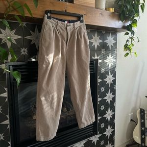 90s Vintage Pleated Corduroy Pants Tommy Hilfiger